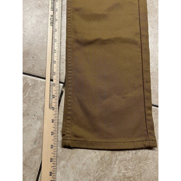 Levis Jeans Mens 30x32 513 Khaki Tan Denim Slim Straight Stretch Flex Casual NEW - Picture 7 of 10